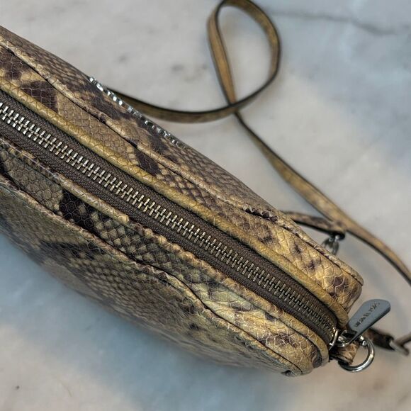 Michael Kors Bag Purse Crossbody Handbag Snake Print Leather Pocketbook - Picture 11 of 16